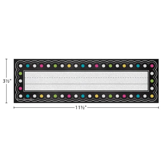 Teacher Created Resources® 3.5" x 11.5" Chalkboard Brights Flat Name Plates, 216ct.